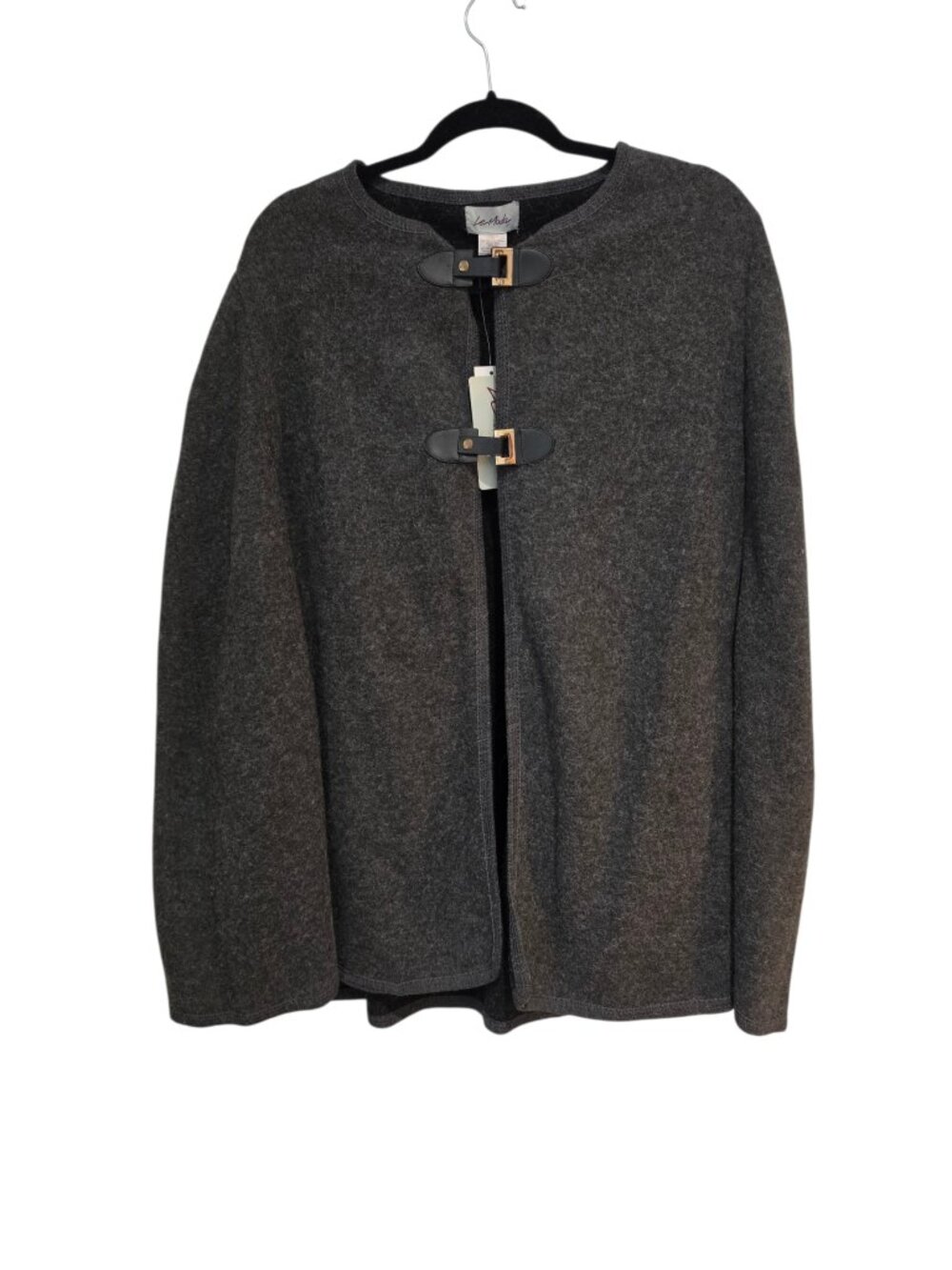 NEW With Tags Super Chic Unique Le Moda Gray Cape. Size S-L